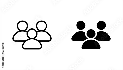 People Icons set, Person work group Team Vector. vector illustration on white background
