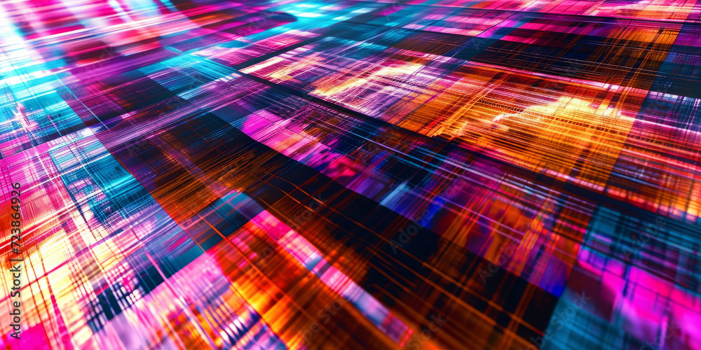 Holographic Urban Grid Illusion Holographic Urban Grid Illusion