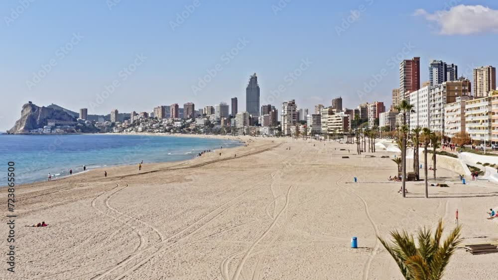 Aerial view of the calpe beach Aerial view of the calpe beach