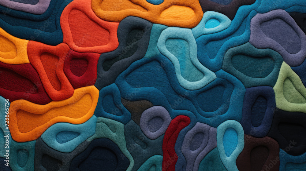 Obraz premium Vibrant colors felt pattern background