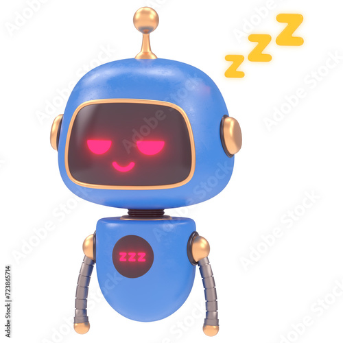 Wallpaper Mural Robot Character 3D Icon Illustration Torontodigital.ca