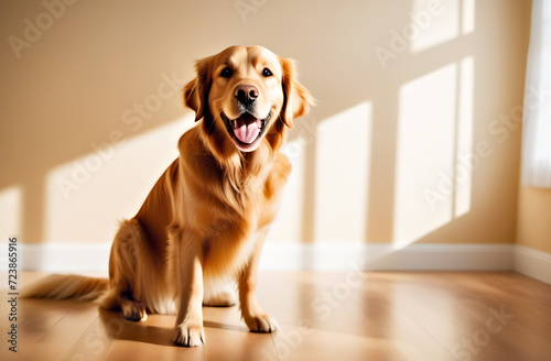 beautiful golden retriever dog, dog face © Irina