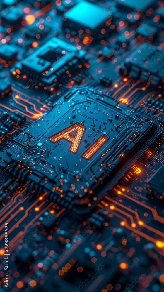 Word AI is situated on chip on a circuit board