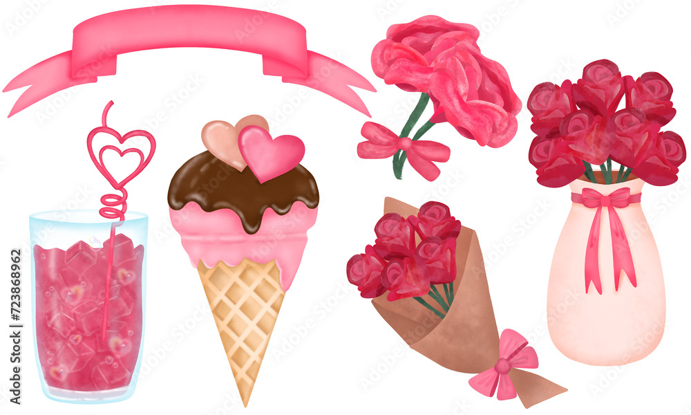 Set of valentines day Clipart Set of valentines day Clipart