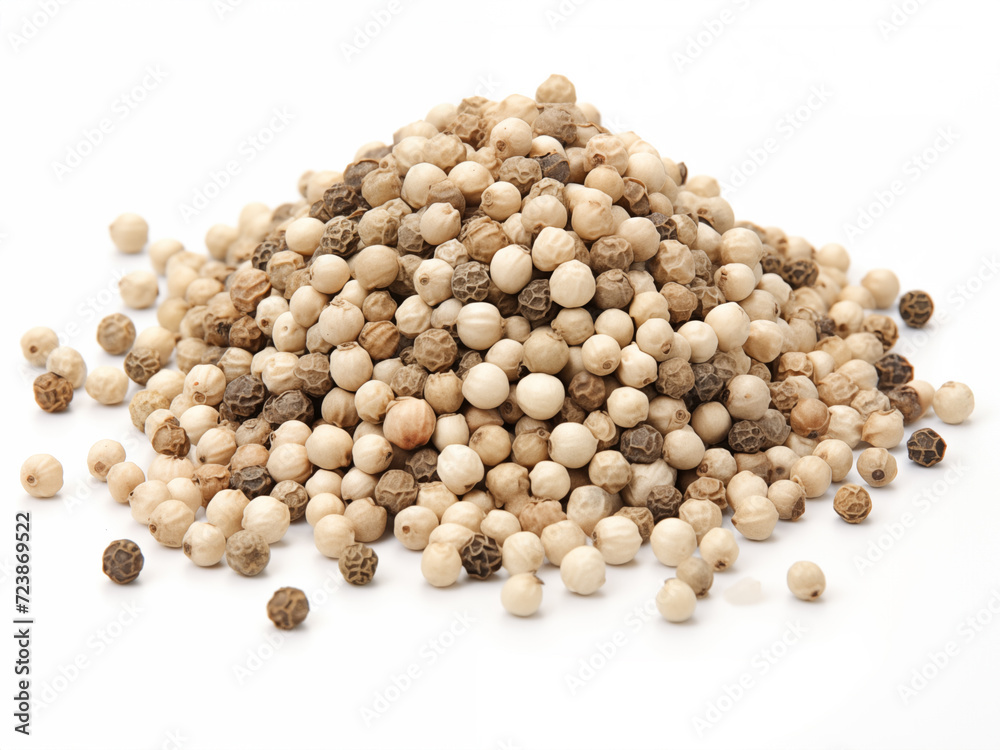 Small pile of white pepper grains Small pile of white pepper grains
