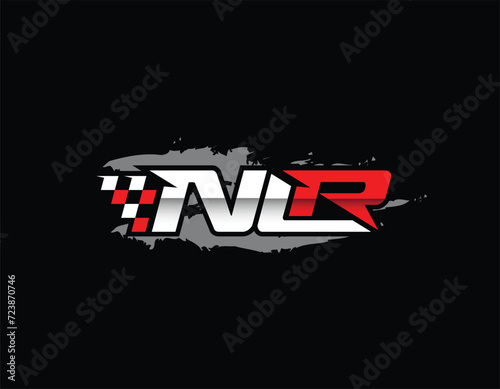 Initial NRL Automotive Racing Logo Design Template