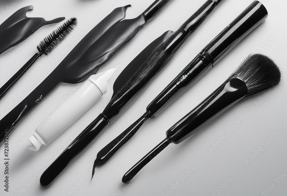 Mascara brush stroke texture black paint swatch makeup smudge ink isolated background eye brushstrok Mascara brush stroke texture black paint swatch makeup smudge ink isolated background eye brushstrok