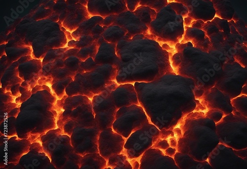 Lava texture fire background rock volcano magma molten hell hot flow flame pattern seamless Earth la