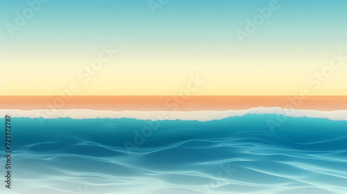Aerial view of beautiful beach  simple  calm composition in clear blue