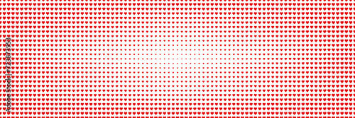 Blended red heart on white for pattern and background, halftone effect, Valentine's background.