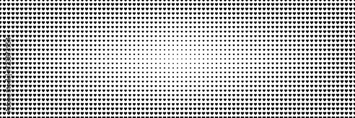 Blended  black heart  on white for pattern and background, halftone effect, Valentine's background.