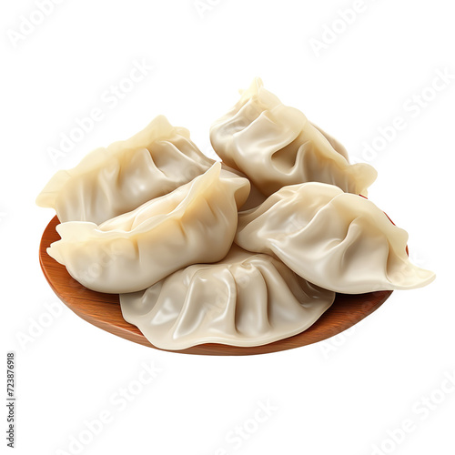 dumplings on a plate, isolated on transparent background Remove png, Clipping Path, pen tool