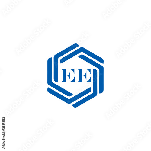 EE logo. E E design. White EE letter. EE, E E letter logo SET design. Initial letter EE linked circle uppercase monogram logo. E E letter logo SET vector design. EE letter logo design © MdRakibul