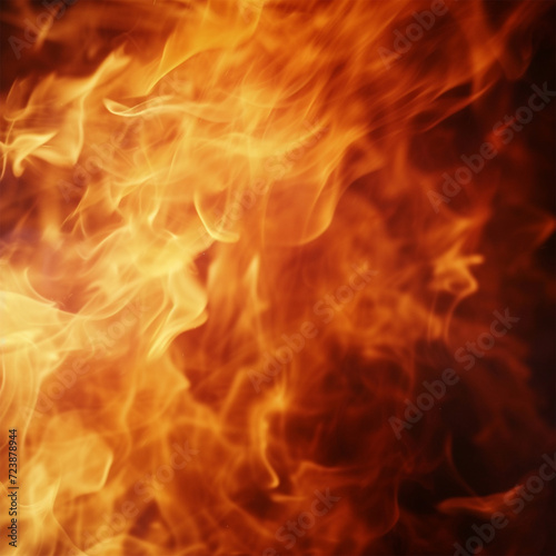 Blurred blaze fire flame texture background, ai technology