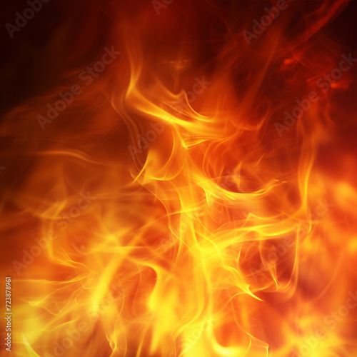 Blurred blaze fire flame texture background, ai technology