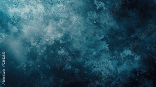 Beautiful grunge grey blue background. Panoramic abstract decorative dark background. Wide angle rough stylized mystic texture wallpaper with copy space for design © buraratn