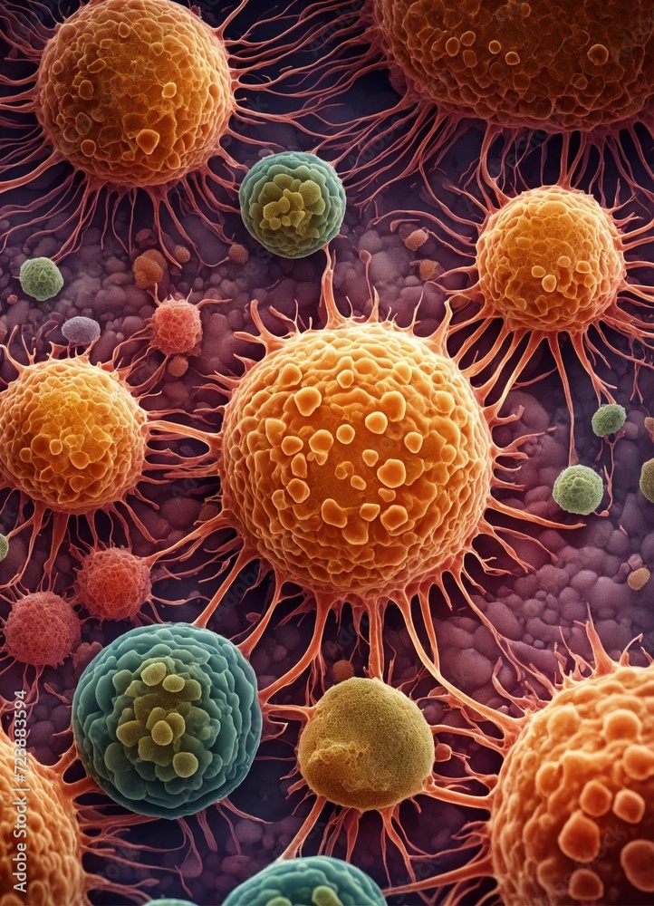 A close up of a virus that has been infected A close up of a virus that has been infected