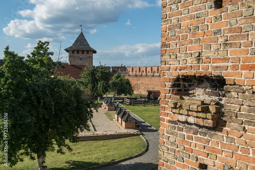 Historical Lutsk Castle, also known as Castle of Liubart in Lutsk, Ukraine, July 8, 2023