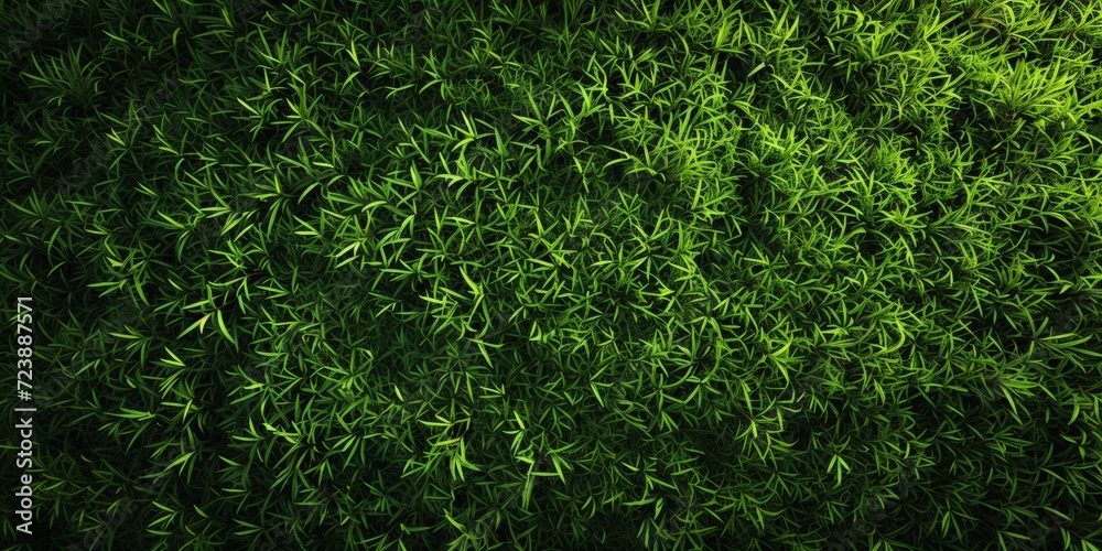 Background Texture of Grass in the Style of Isometric Carpetpunk Resolution Realistic Minimalist Grass Wallpaper created with Generative AI Technology - obrazy, fototapety, plakaty 