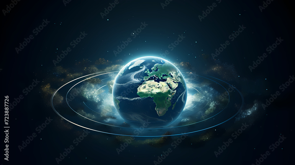 Fototapeta premium Cosmic illustration showing vibrant cosmic background