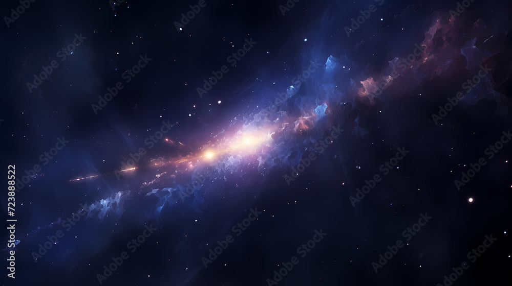 Fototapeta premium Cosmic illustration showing vibrant cosmic background