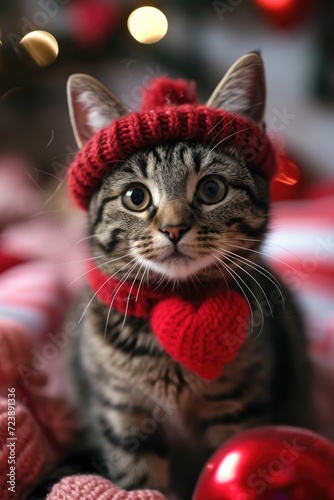 Adorable Valentine's day style Cat