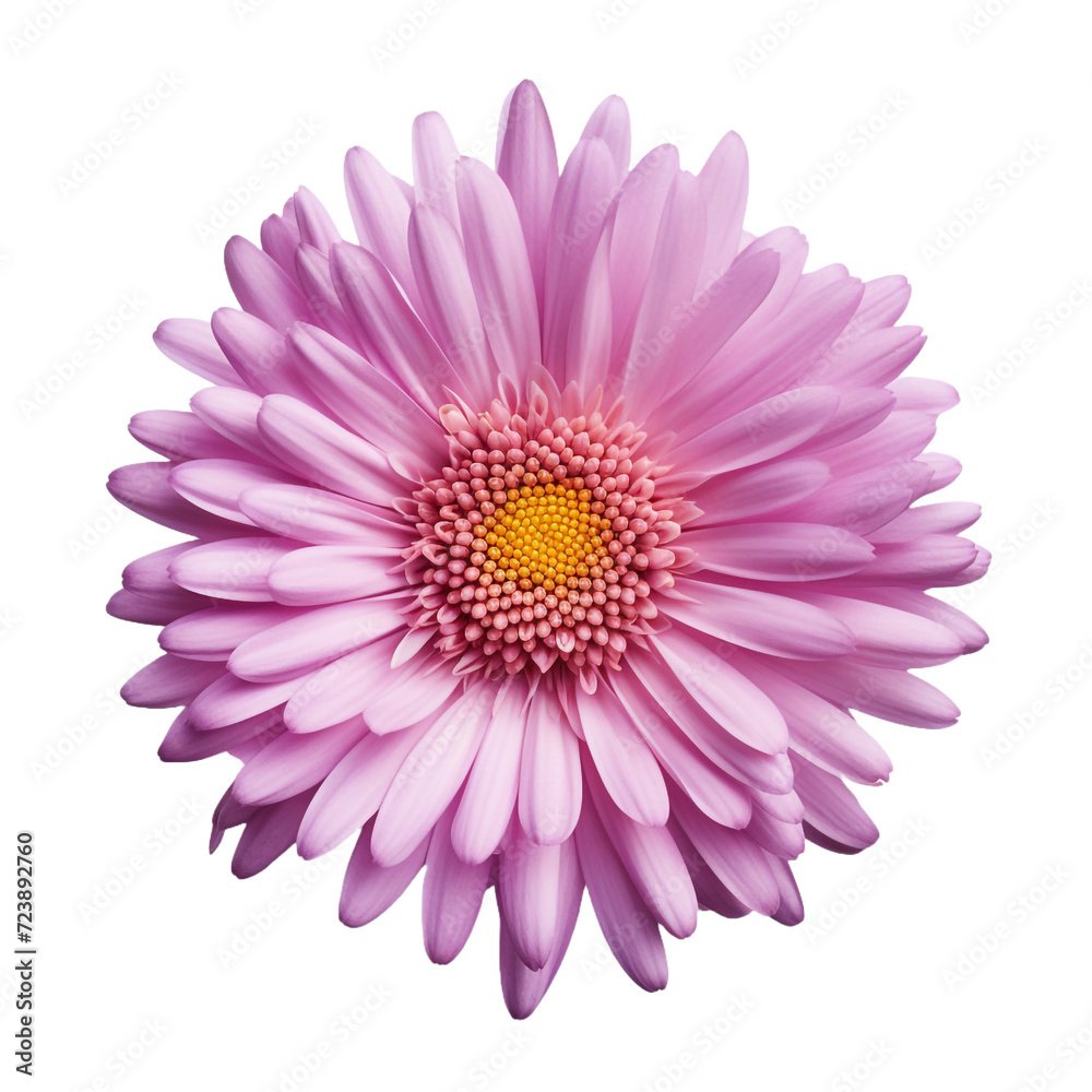 Aster flower isolated on transparent background