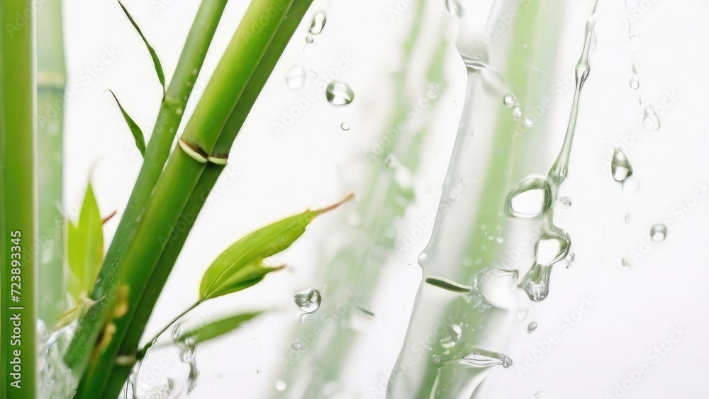 Fototapeta premium bamboo with water drop