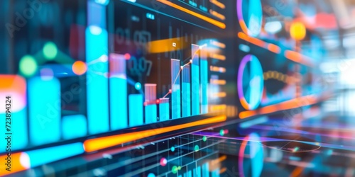 A Vibrant Visual Representation Of Modern Digital Analytics And Seo Strategies. Сoncept Data-Driven Insights, Seo Best Practices, Digital Analytics Tools, Performance Metrics, Optimization Strategies photo