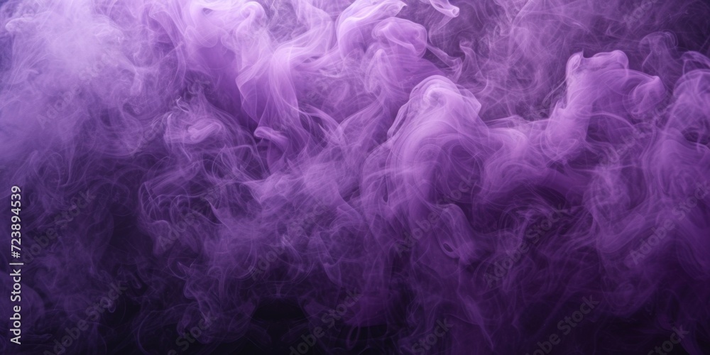 Abstract Purple Smoke Swirling And Dispersing Into The Air. Сoncept Nature's Beauty, Capturing Sunsets, Macro Photography, Exploring Landscapes, Creative Portraits