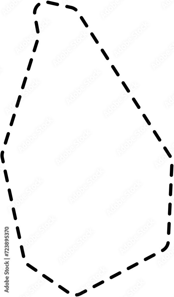Fototapeta premium dash line drawing of sri lanka map.