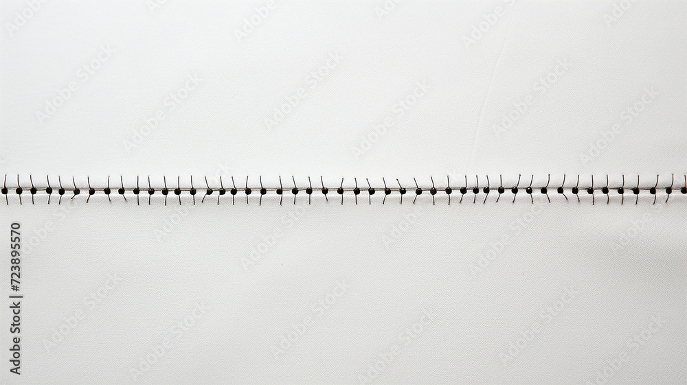 simple black stitching on a white back simple black stitching on a white back