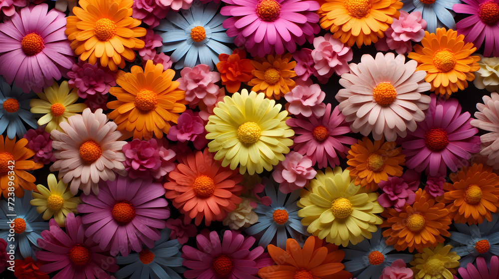 Fototapeta Colorful floral seamless pattern