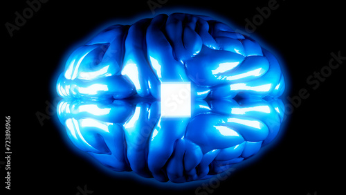 Link, neuralink, new artificial intelligence technology that allows you to connect to the human brain. Neuralink sensors ready to be installed in the skull of a human. 3d render photo