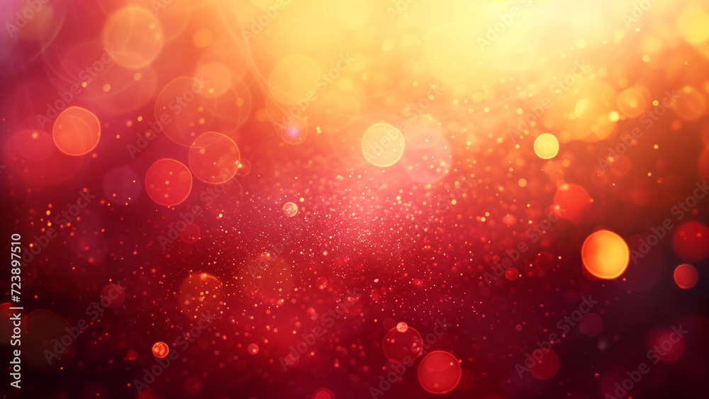 Abstract Gold Lights on a Ruby Red Canvas Abstract Gold Lights on a Ruby Red Canvas