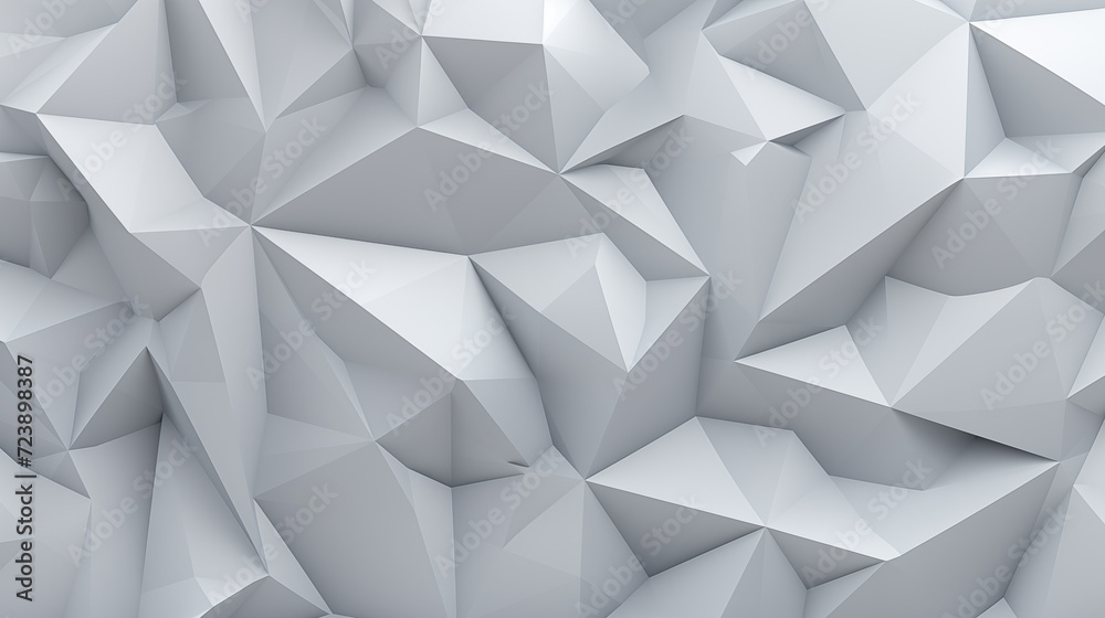 3D polygon texture, gray lines, white effect, bright colors, geometric polygon background wallpaper.