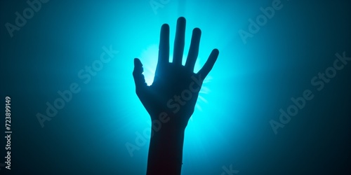 Silhouette Of A Hand Against A Mysterious Backdrop