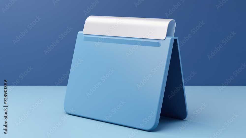 Blue and white sign displayed on blue surface. This image can be used for various purposes Blue and white sign displayed on blue surface. This image can be used for various purposes