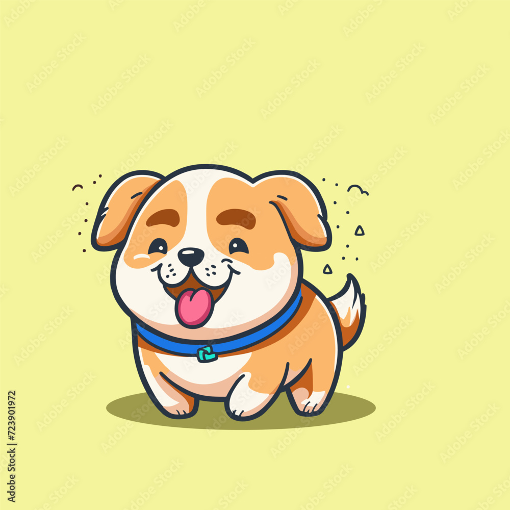 Cute Shiba Inu Cartoon Character of happy and attractive shiba inu dog in vector illustration style Cute Shiba Inu Cartoon Character of happy and attractive shiba inu dog in vector illustration style