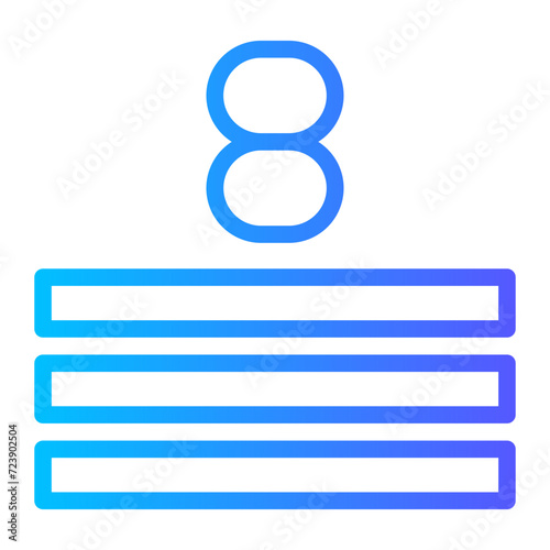 maximum height gradient icon
