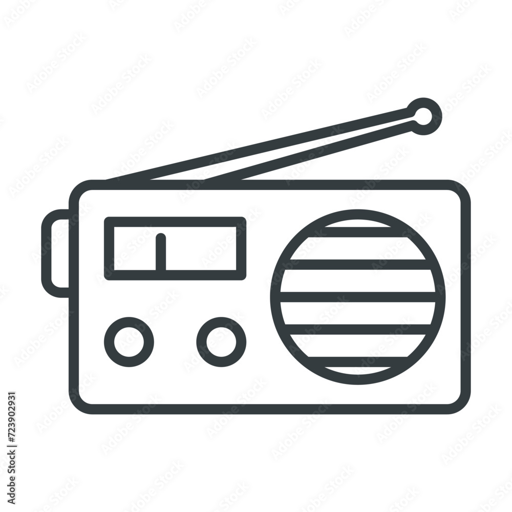 Radio icon vector on trendy design