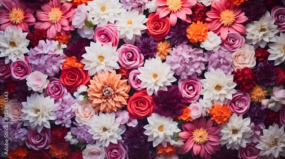 Seamless flower background, colorful flower background Seamless flower background, colorful flower background