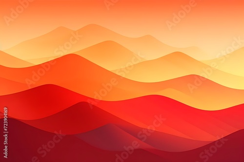 abstract orange background showing dunes in the desert or hills