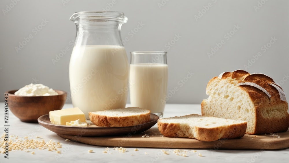 milk and bread milk and bread