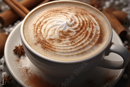 latte with cinnamon sugar