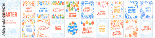 Easter template. Easter set. Greeting card.