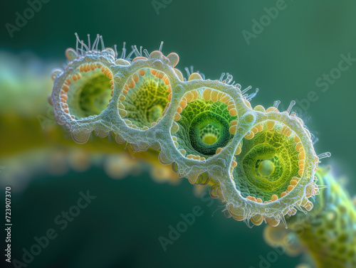 A journey into the microscopic universe, focusing on the structure of a single plant cell. 