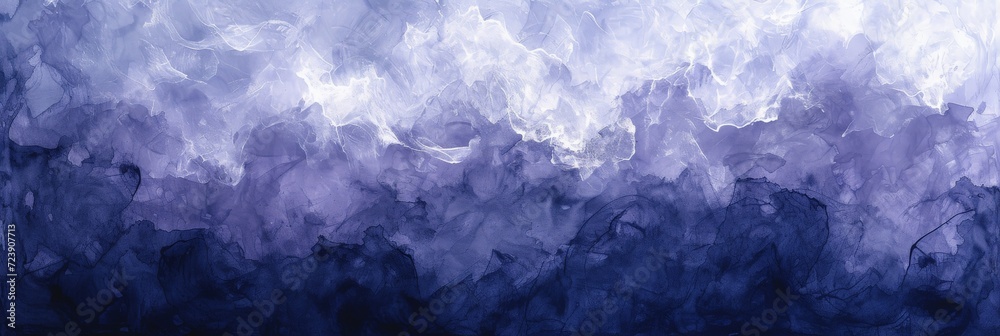 Ink on Paper Artwork in the Style of Crosshatching - White and Dark Purple Atmospheric Clouds stylized by Scratched Line Brushwork - Moody Ink Clouds Wallpaper created with Generative AI Technology - obrazy, fototapety, plakaty 