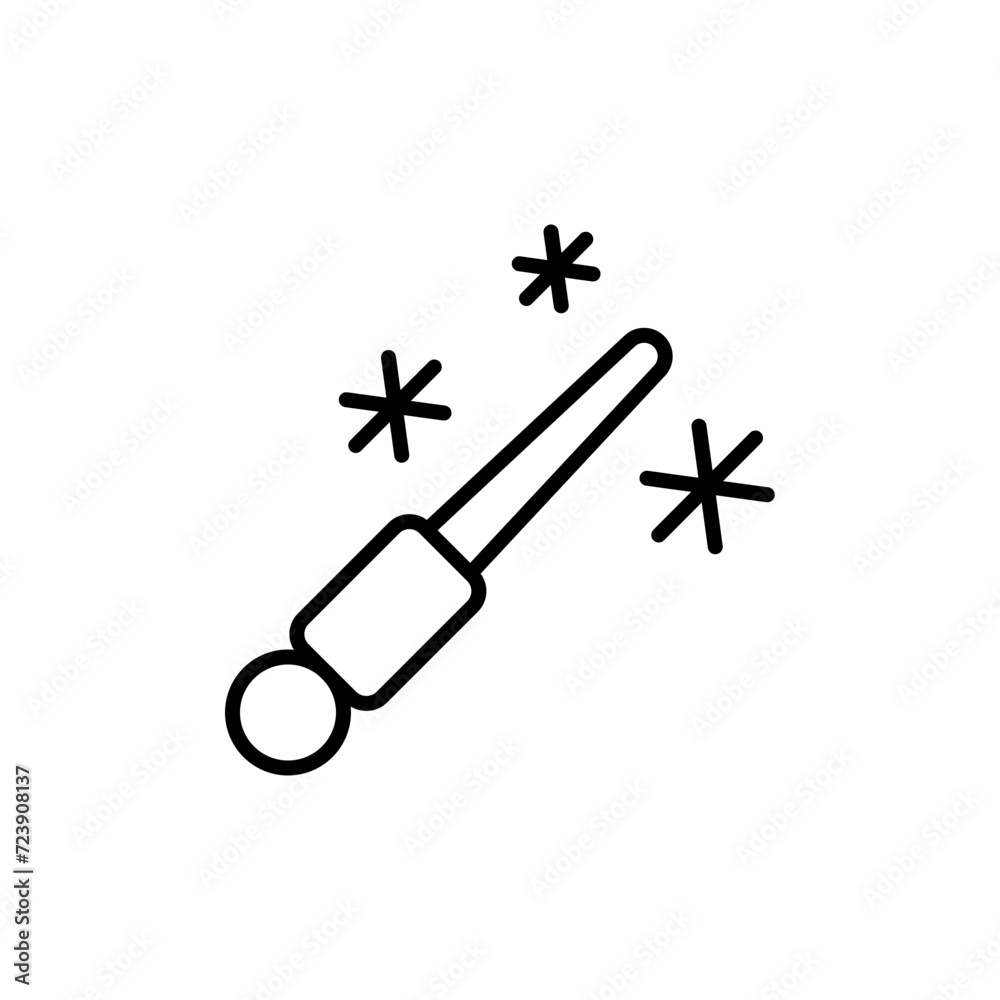 Magic wand outline icons, minimalist vector illustration ,simple transparent graphic element .Isolated on white background Magic wand outline icons, minimalist vector illustration ,simple transparent graphic element .Isolated on white background