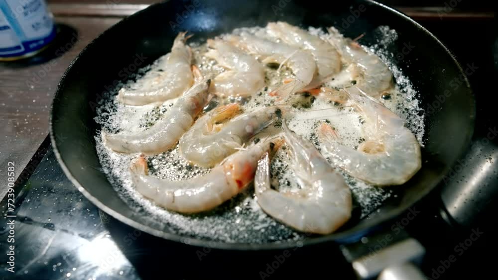 Fried tiger prawns delicious dish Fried tiger prawns delicious dish